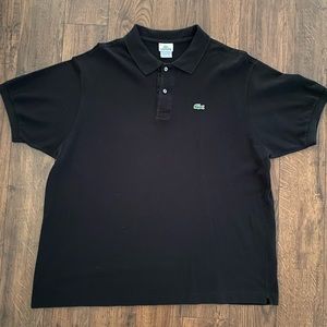 Lacoste black polo size 8 (L- XL). Guc